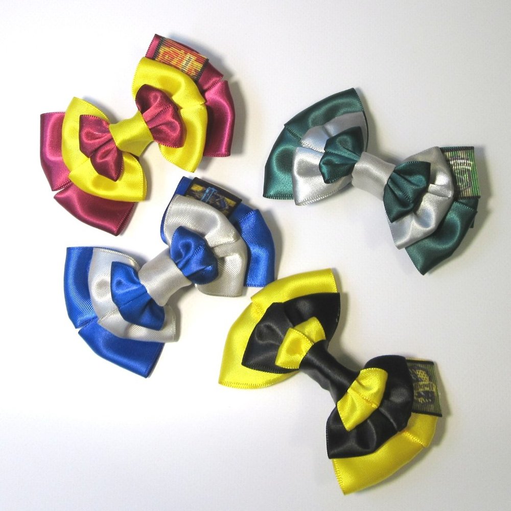 Set of 4 Harry Potter Hogwarts House Hair Bows